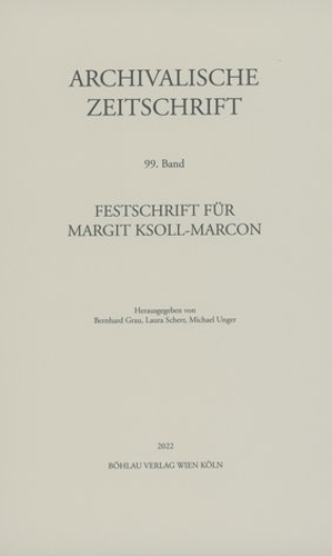 Archivalische Zeitschrift 99 (2022)