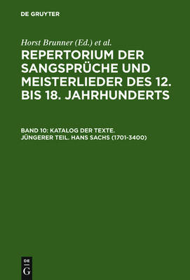 Katalog Der Texte. Jüngerer Teil. Hans Sachs (1701-3400)