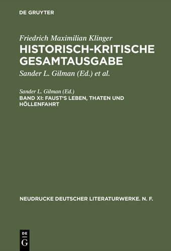 Historisch-kritische Gesamtausgabe, Band XI, Faust's Leben, Thaten und Höllenfahrt