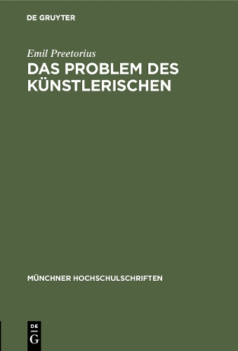 Das Problem Des Künstlerischen