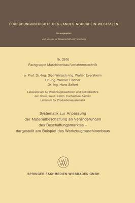 Systematik zur Anpassung der Materialbeschaffung an Veränderungen des Beschaffungsmarktes