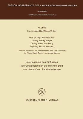 Untersuchung des Einflusses von Gesteinssplitten auf die Helligkeit von bituminösen Fahrbahndecken