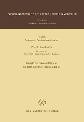 Soziale Sprachvarietäten im niederrheinischen Industriegebiet