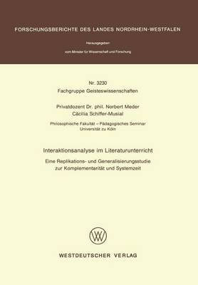 Interaktionsanalyse im Literaturunterricht