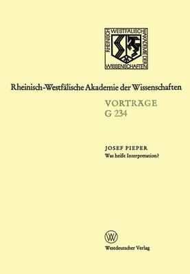 Was heißt Interpretation?