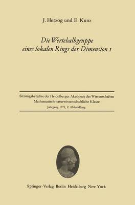 Die Wertehalbgruppe eines lokalen Rings der Dimension I