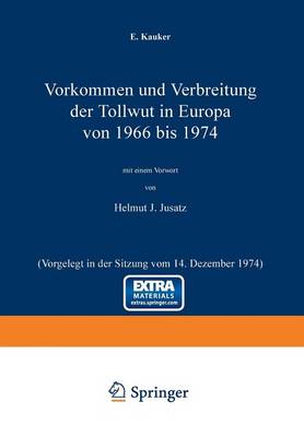 Vorkommen und Verbreitung der Tollwut in Europa von 1966 bis 1974