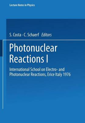 Photonuclear Reactions I