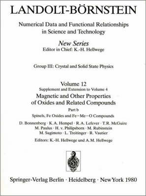 Spinels, Fe Oxides, and Fe-Me-O Compounds / Spinelle, Fe-Oxide und Fe-Me-O-Verbindungen