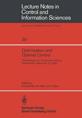 Optimization and Optimal Control