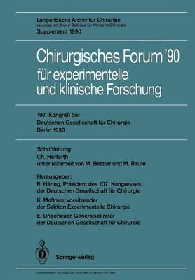 107. Kongreß der Deutschen Gesellschaft für Chirurgie Berlin, 17.–21. April 1990