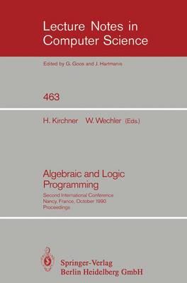 Algebraic and Logic Programming