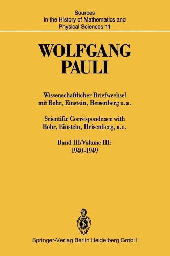 Wissenschaftlicher Briefwechsel mit Bohr, Einstein, Heisenberg u.a. / Scientific Correspondence with Bohr, Einstein, Heisenberg, a.o.