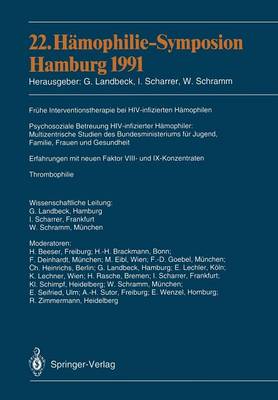 22. Hämophilie-Symposion Hamburg 1991