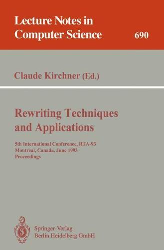 Rewriting Techniques and Applications