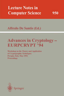 Advances in Cryptology – EUROCRYPT '94