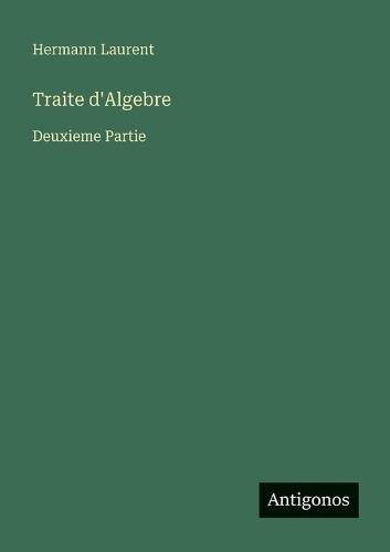Traite d'Algebre