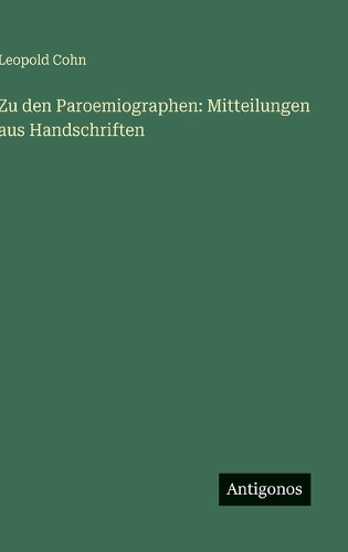 Zu den Paroemiographen
