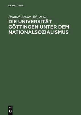 Die Universität Göttingen Unter Dem Nationalsozialismus