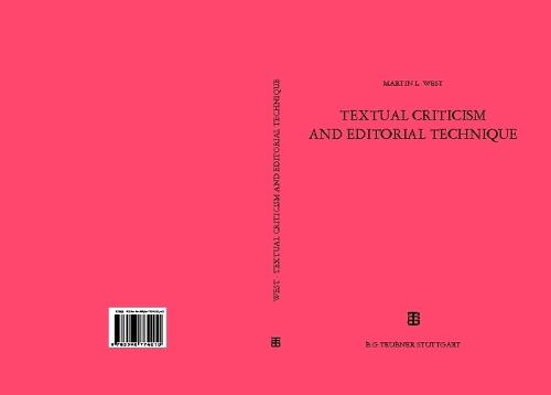 Textual Criticism and Editorial Technique