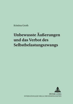 Unbewusste Aeußerungen Und Das Verbot Des Selbstbelastungszwangs