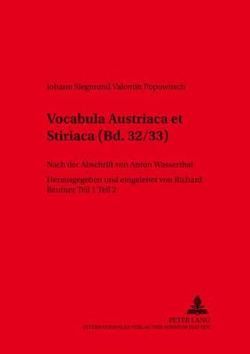 Vocabula Austriaca Et Stiriaca
