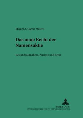 Das Neue Recht Der Namensaktie