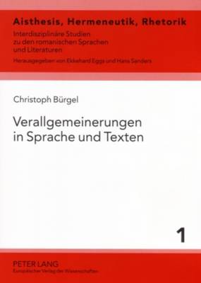 Verallgemeinerungen in Sprache Und Texten