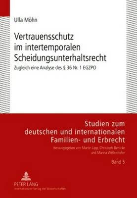 Vertrauensschutz Im Intertemporalen Scheidungsunterhaltsrecht