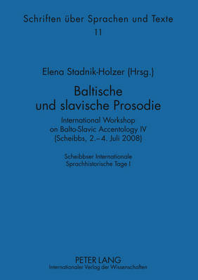 Baltische Und Slavische Prosodie