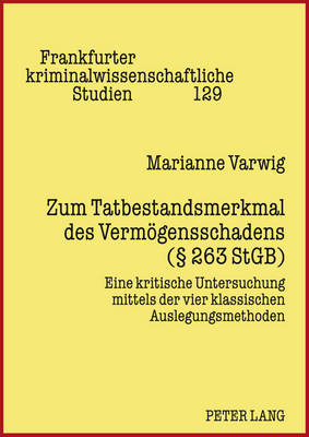Zum Tatbestandsmerkmal Des Vermoegensschadens (§ 263 Stgb)