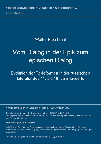 Vom Dialog in Der Epik Zum Epischen Dialog