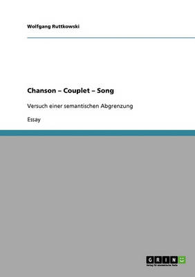 Chanson - Couplet - Song