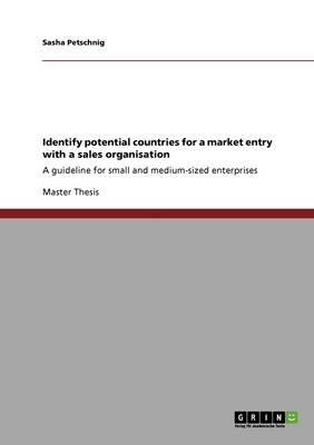 Identify Potential Countries for a Market Entry with a Sales Organisation