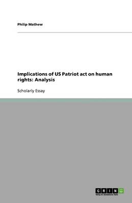 Implications of Us Patriot Act on Human Rights