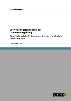 Entwicklungstendenzen Der Ortsnamensgebung