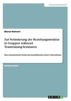 Zur Ver nderung Der Beziehungsstruktur in Gruppen W hrend Teamtraining-Seminaren