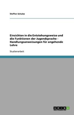 Einsichten in Die Entstehungsweise Und Die Funktionen Der Jugendsprache - Handlungsanweisungen Fur Angehende Lehre