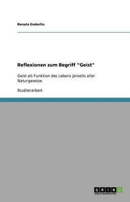 Reflexionen Zum Begriff "Geist"