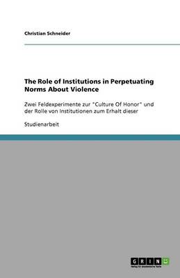 The Role of Institutions in Perpetuating Norms about Violence