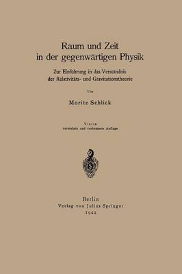 Raum und Zeit in der gegenwärtigen Physik