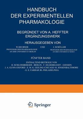 Handbuch der Experimentellen Pharmakologie — Ergänzungswerk