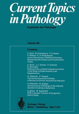 Current Topics in Pathology / Ergebnisse der Pathologie