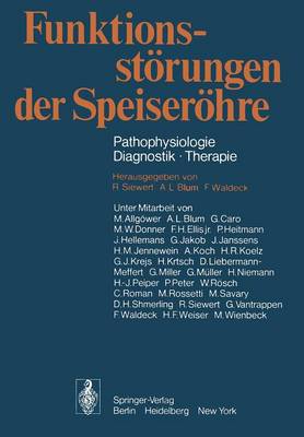Funktionsstörungen der Speiseröhre