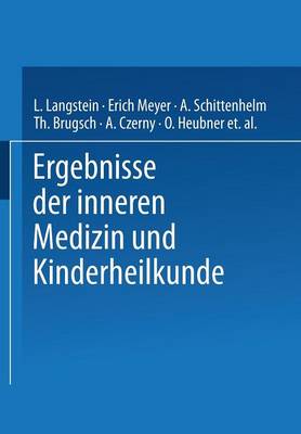 Ergebnisse der Inneren Medizin und Kinderheilkunde