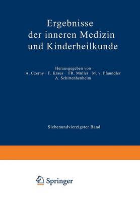 Ergebnisse der Inneren Medizin und Kinderheilkunde