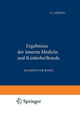 Ergebnisse der Inneren Medizin und Kinderheilkunde