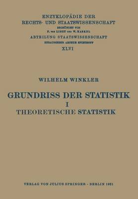 Grundriss der Statistik I Theoretische Statistik