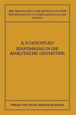 Einführung in die Analytische Geometrie der Ebene und des Raumes