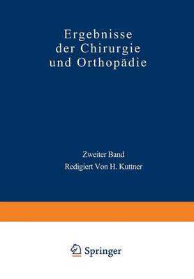 Ergebnisse der Chirurgie und Orthopädie